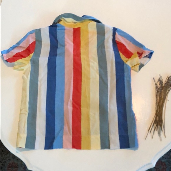 Reformation Palma Rainbow Button Down Top Size XS - Picture 5 of 7